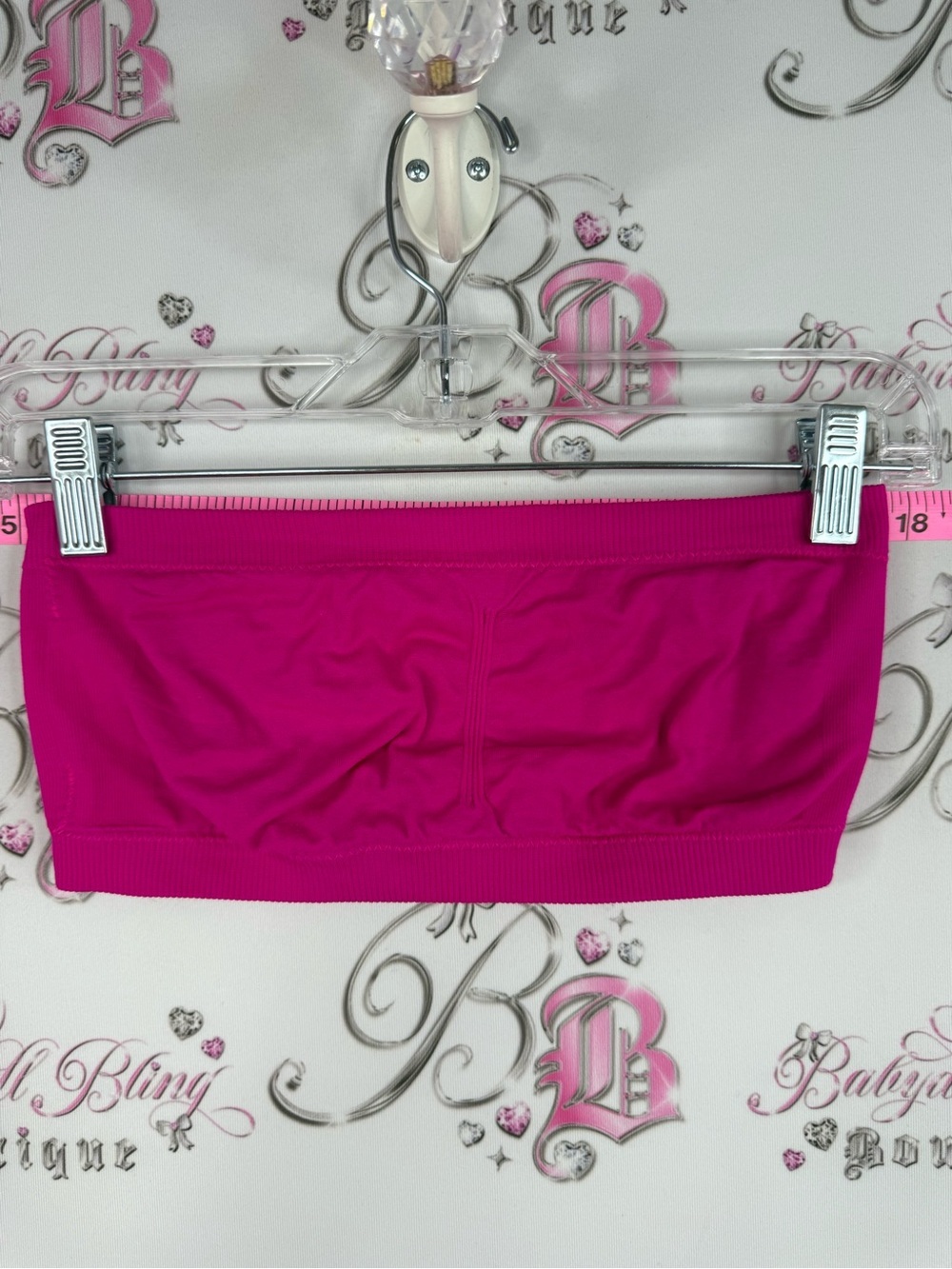 Charlotte Russe bra stretchy crop Hot Pink Seamless Bandeau